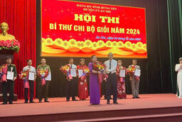 Giải nhất cuộc thi Bí thư chi bộ giỏi cấp huyện năm 2024 thuộc về Bí thư chi bộ Dự phòng của Đảng bộ TTYT